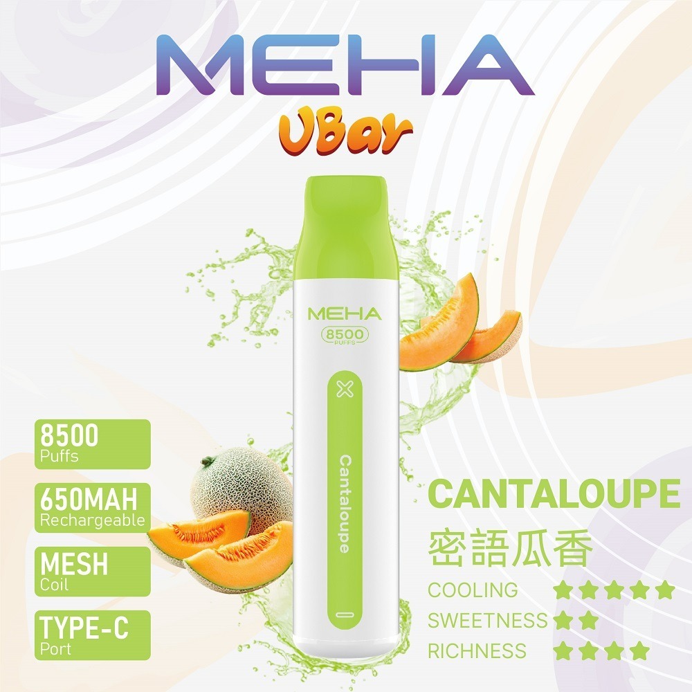 Meha VBar 8500 Puffs魅嗨拋棄式8500口電子煙-密語香瓜糖果