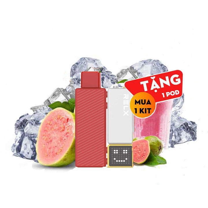 RELX積木電子煙18000puffs煙彈芭樂口味智能顯示屏