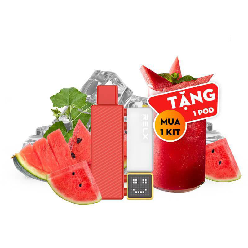 RELX積木電子煙18000puffs煙彈西瓜口味智能顯示屏