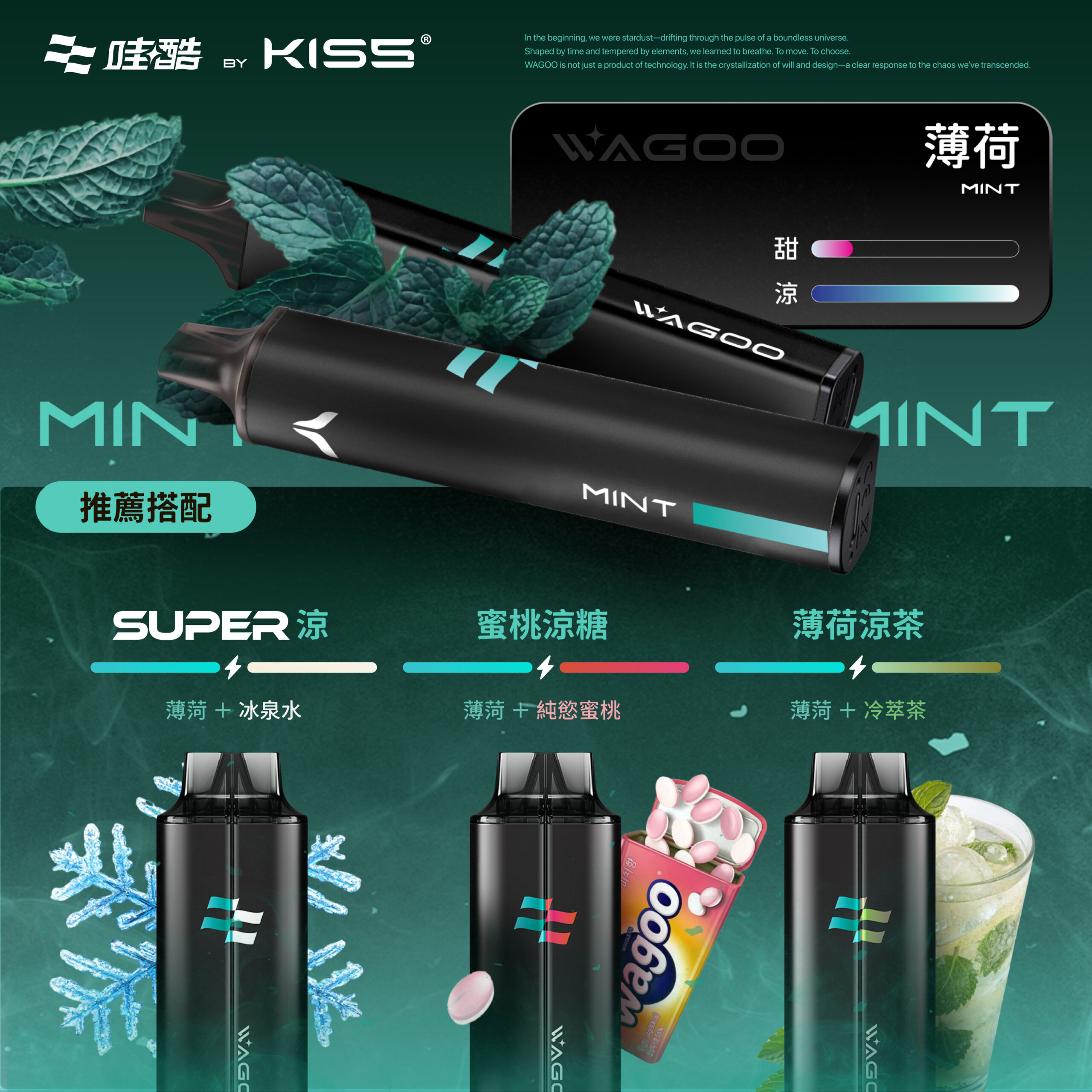 kis5 6500口一次性電子煙薄荷口味大容量自由混搭雙口味