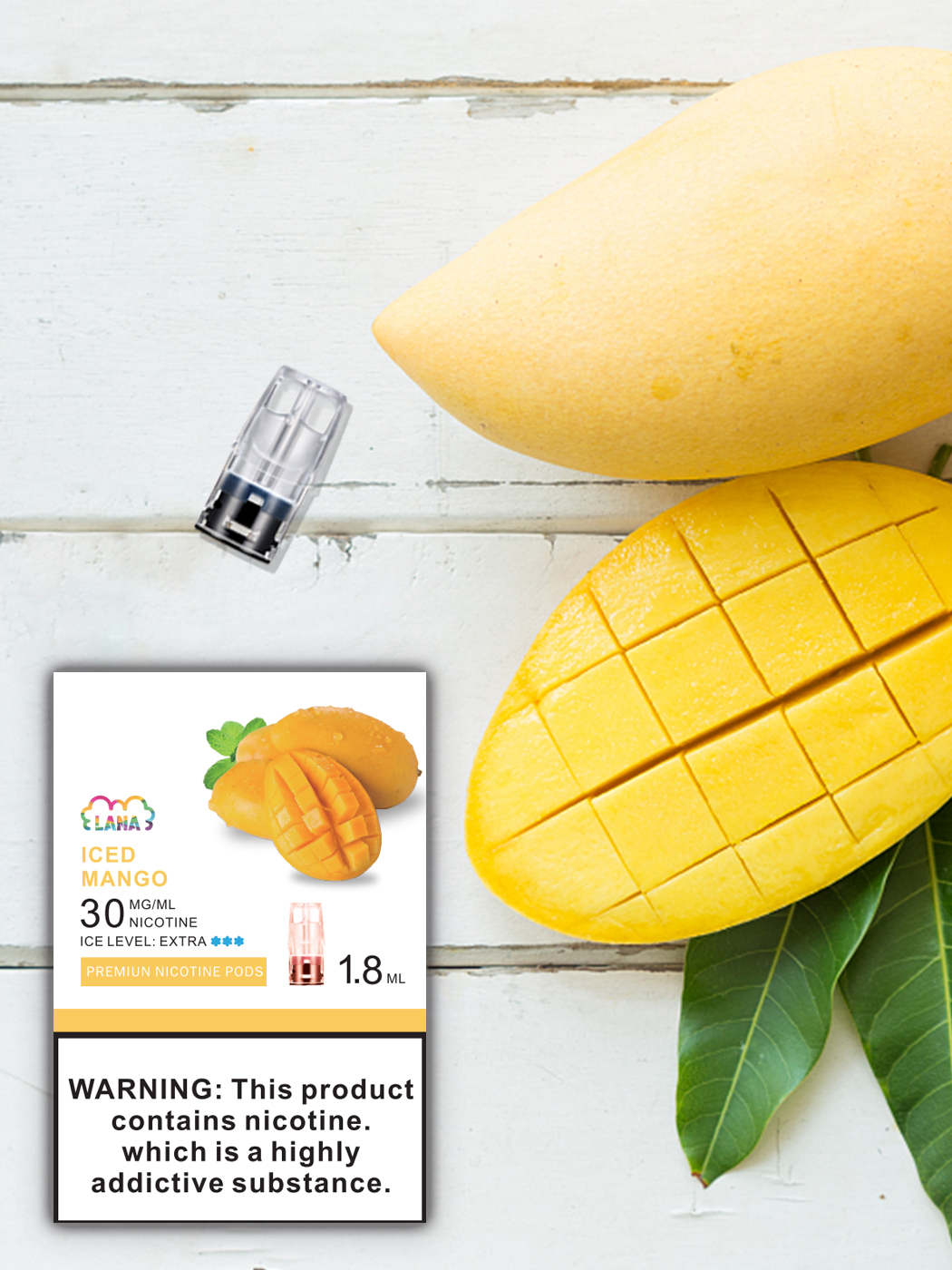 LANA煙彈冰芒果口味│LANA電子煙彈│LANA糖果官網購買
